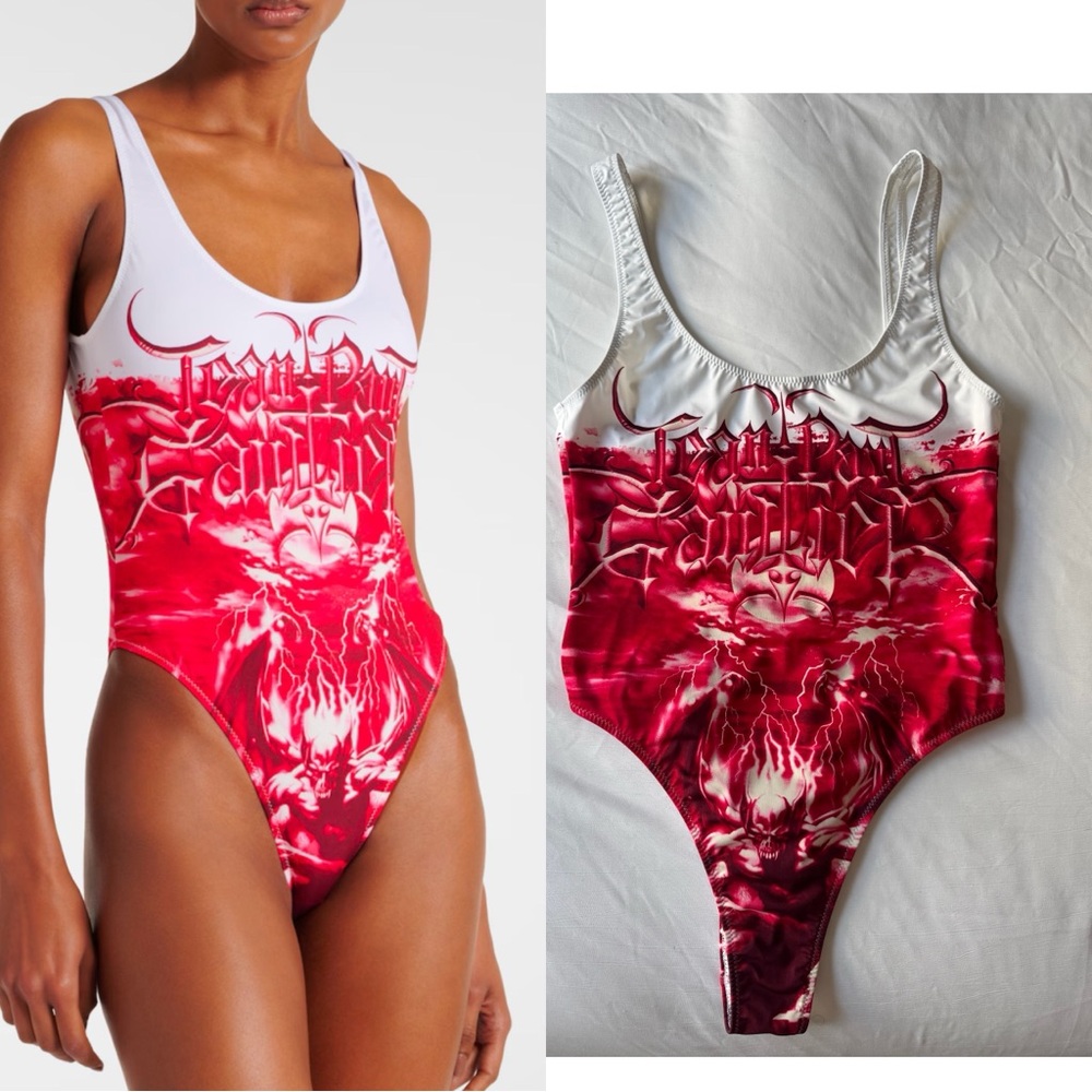 Jean Paul Gaultier Diablo Printed Swimsuit